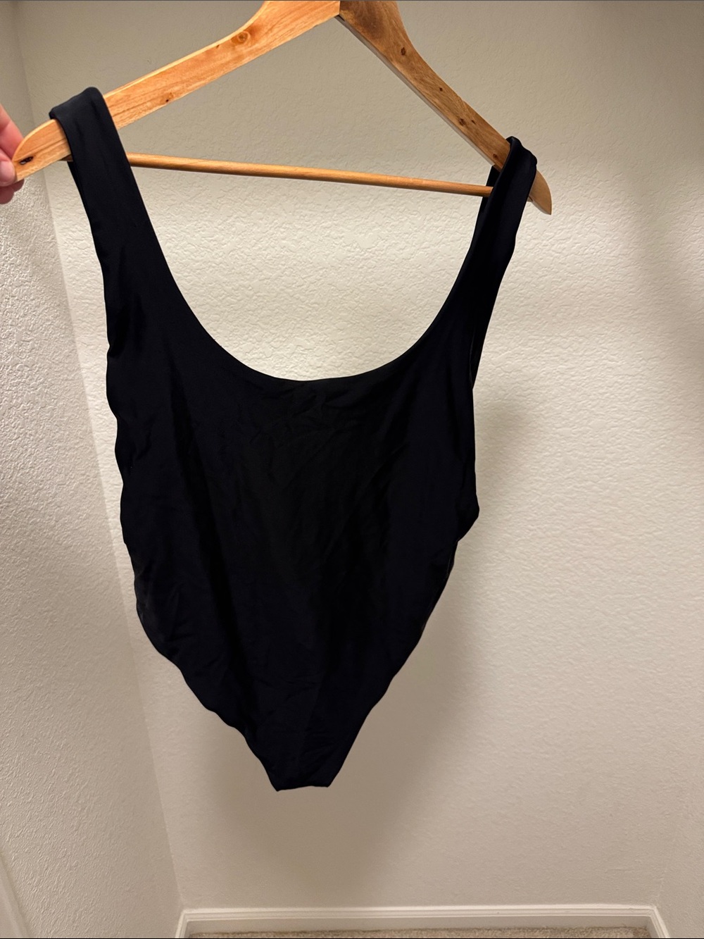 aerie Black One-Piece Scoop Back Swimsuit